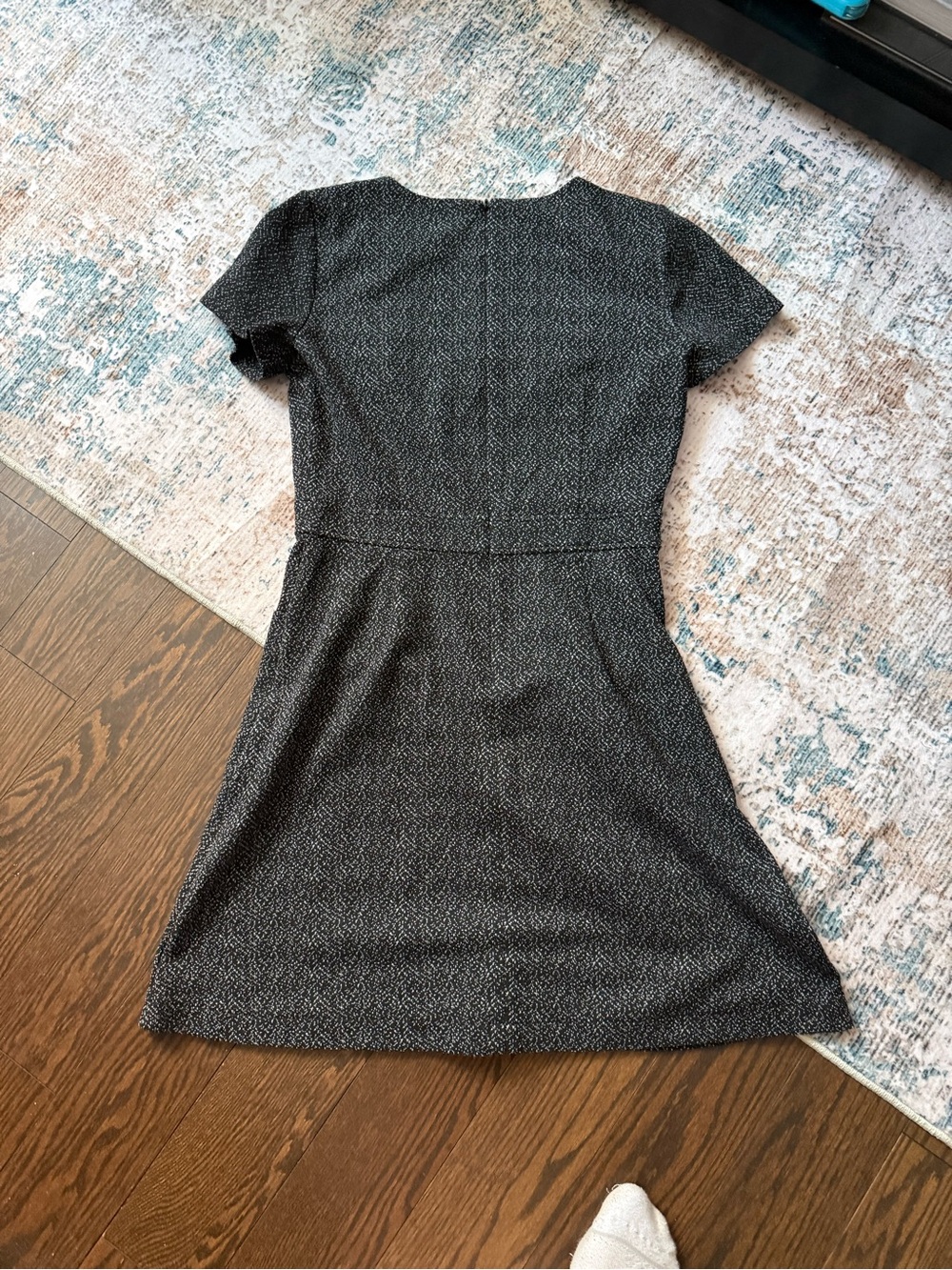 LOFT Black & White Speckled Mini Dress